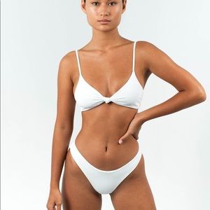 Nobadaddiction White Full Coverage Bikini Bottoms